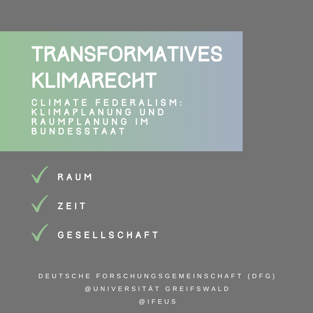 DFG-Forschungsgruppe „Transformatives Klimarecht“ bewilligt